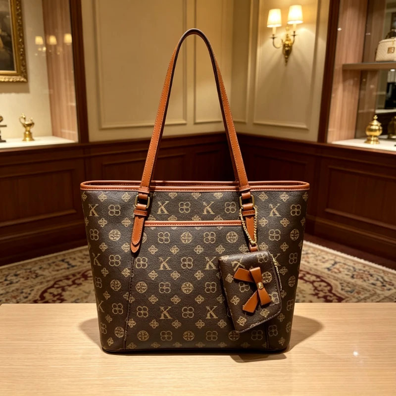 Elegant Luxury Tote Bag Women's Designer Leather Crossbody Shoulder Handbags Ladies Messenger Purse Professional Office Style