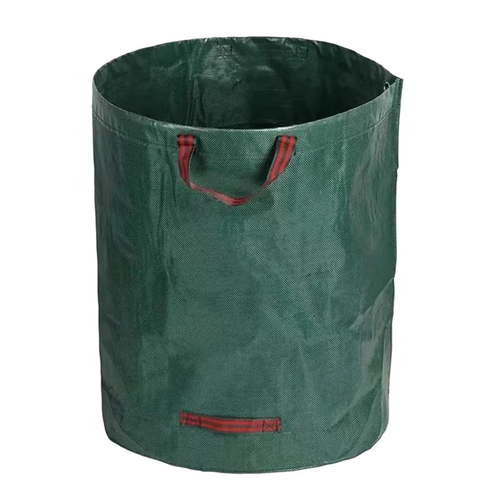 Foldable Garden Waste Bag Large Capacity Reusable Trash Storage Container Waterproof PP Woven Bag 100/200/300/400/500L view 2