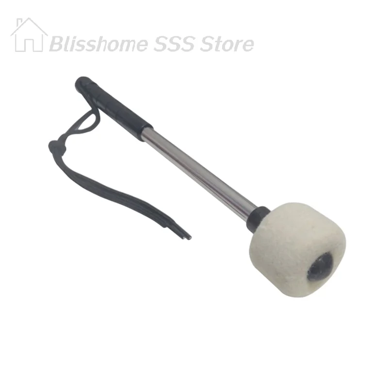 【S】1Pcs Bass Drum Mallet Felt Head Percussion Mallets Timpani Sticks with Stainless Steel Handle High Quality Durable Pract