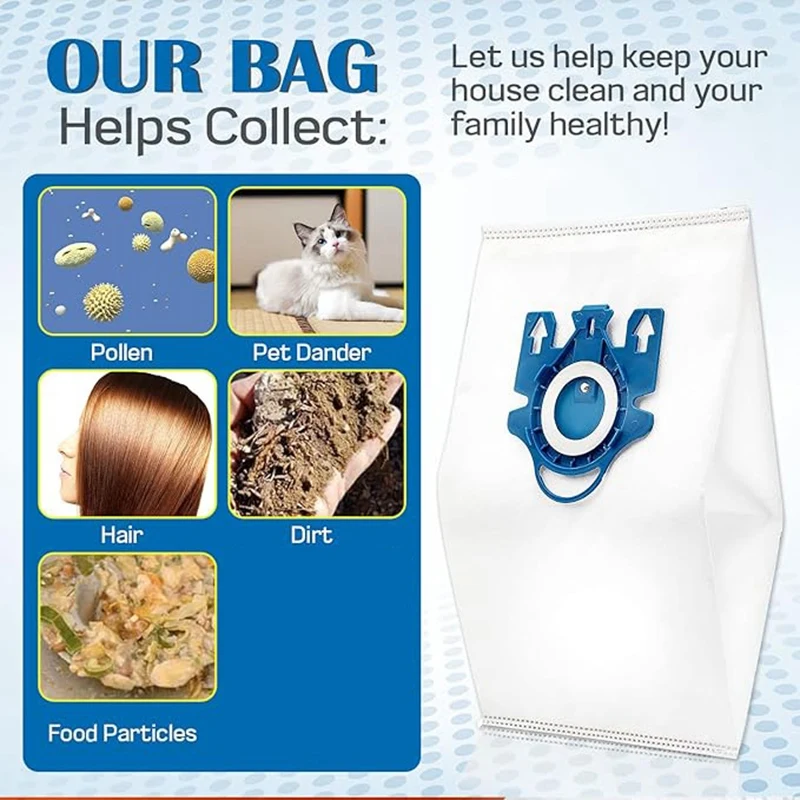 เหมาะสำหรับอะไหล่เครื่องดูดฝุ่น Miele GN ถุงเก็บฝุ่นถุงเก็บฝุ่นแบบนอนวูฟเวนชิ้นส่วนไส้กรองเครื่องดูดฝุ่น