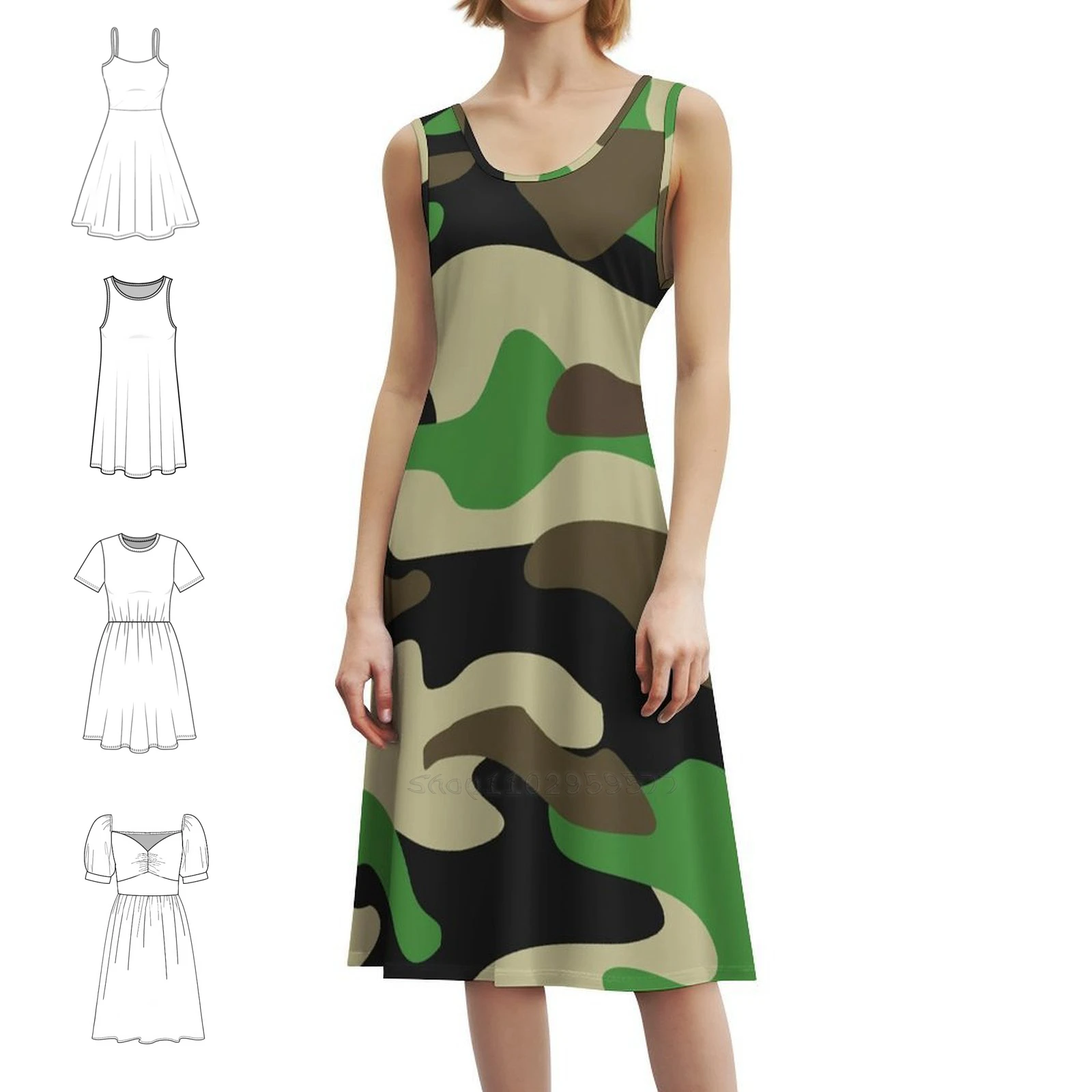 

Женское уличное платье в стиле хип-хоп с камуфляжным рисунком, вечерние клубные обои с графическим принтом, армейская маскировка, новая вечеринка