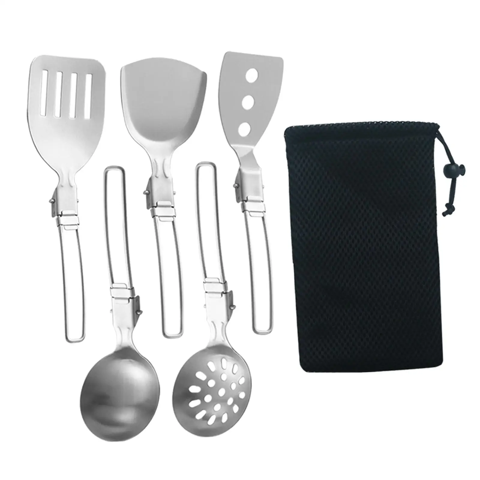 Portátil metal Camping utensílio Set, cozinhar e grelhar utensílio, 6pcs