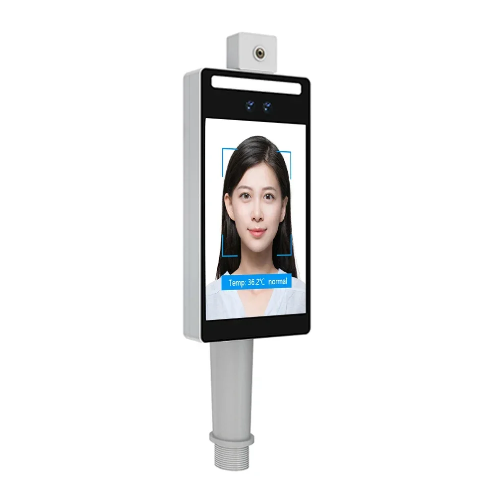 8 Inch Face Recognition Door Access Control Terminal Dynamic IR Camera Facial Recognition Temperature Measurement Machine