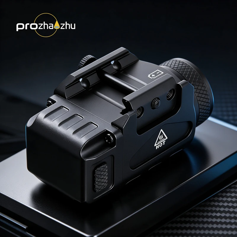 GL-02 500LM Tactical Rail Mount Flashlight CR123A 12° Beam 115m Range IPX5 Waterproof Aluminum Compact Hunting Shooting Light