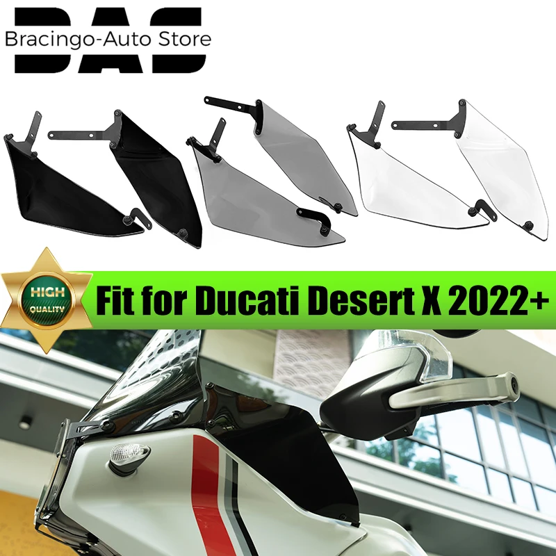 Side Fairings Sides Wind Deflector Upper Deflector Kit Black ABS Fit For Ducati Desert X DesertX 2022-2023