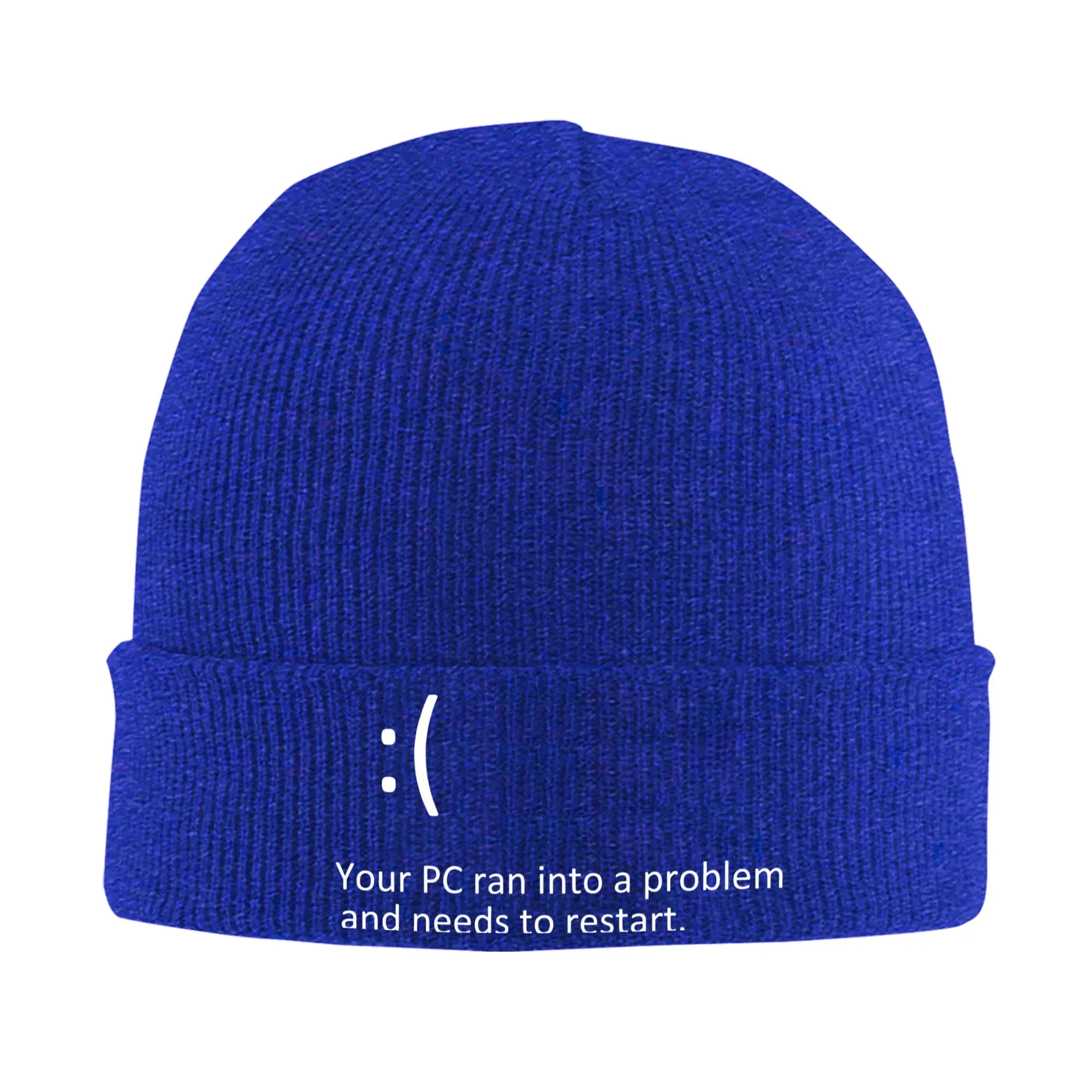 Blue Screen of Death Merch Winter Slouchy Beanie For Women Men Skullies Knitted Caps  Bonnet Knit Hat