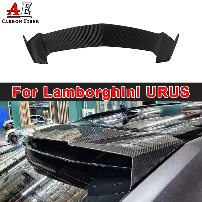 For Lamborghini URUS 2017+ Dry Carbon Fiber Car Rear Roof Spoiler Tail Wing Lip Splitter MSY Style Spoiler Body Kit