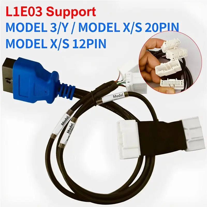 A22F-For TESLA LAN + CAN Diagnostic Cable For Tesla OBD2 Diagnostic Interface For 2021 Model 3/Y/X/S