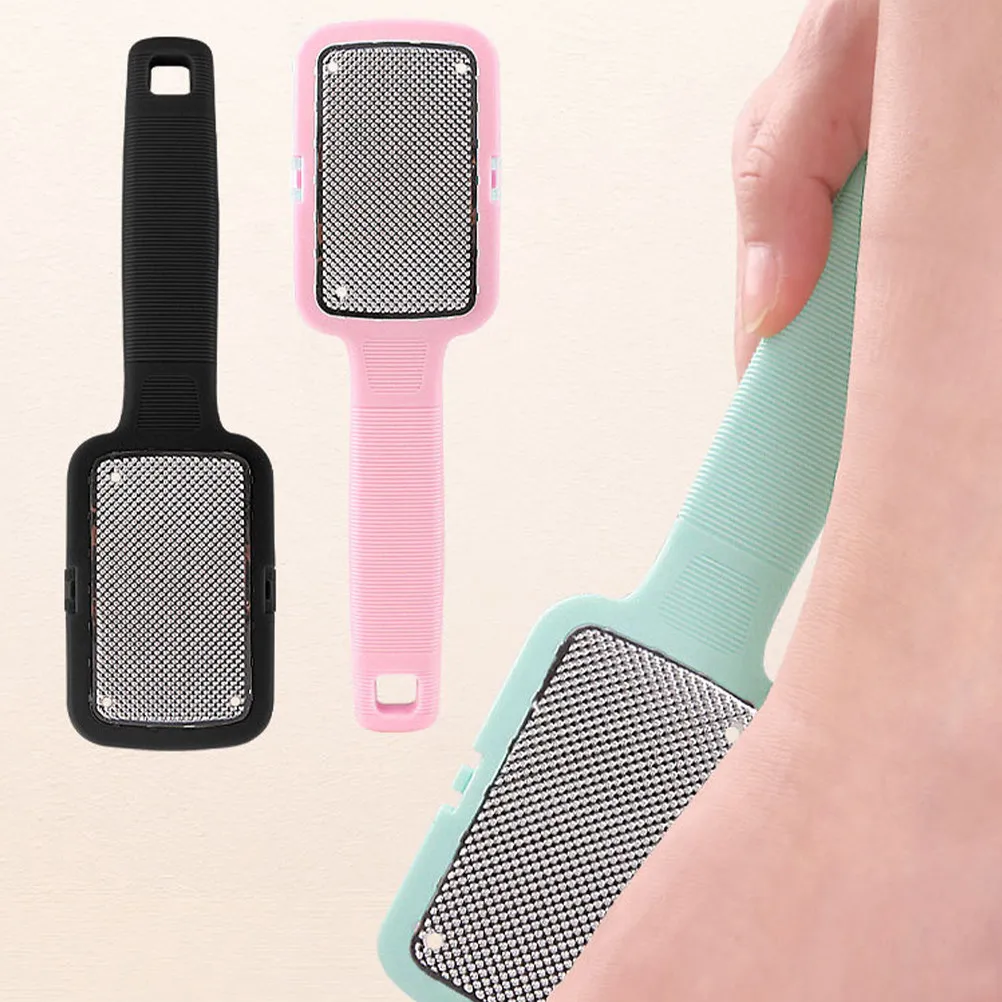 

3Pcs Stainless Steel Foot File for Dead Skin Removal Calluses Remover Pedicure Feet File with Storage Cover Portable Pedicure