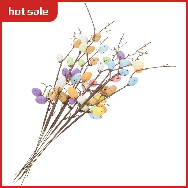 

A33R-10-Piece Easter Egg Branches, Easter Party Centerpieces, Artificial Plant Easter Eggs