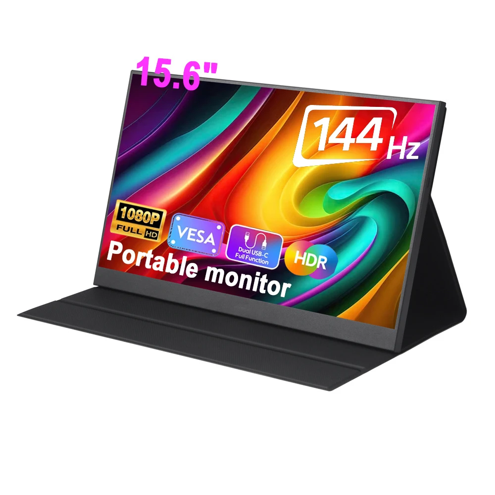 15.6 inch 144hz Portable Monitor Gaming Laptop screen extender 1920*1080 with HDR Metal Shell for Xbox PS4/5 Switch