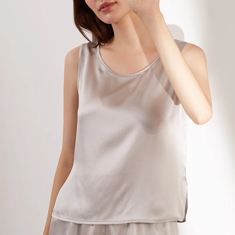 

Real Silk Waistcoat Silkworm Comfortable Cool Summer Suspenders Pajamas Skin-Friendly Breathable Home Clothing