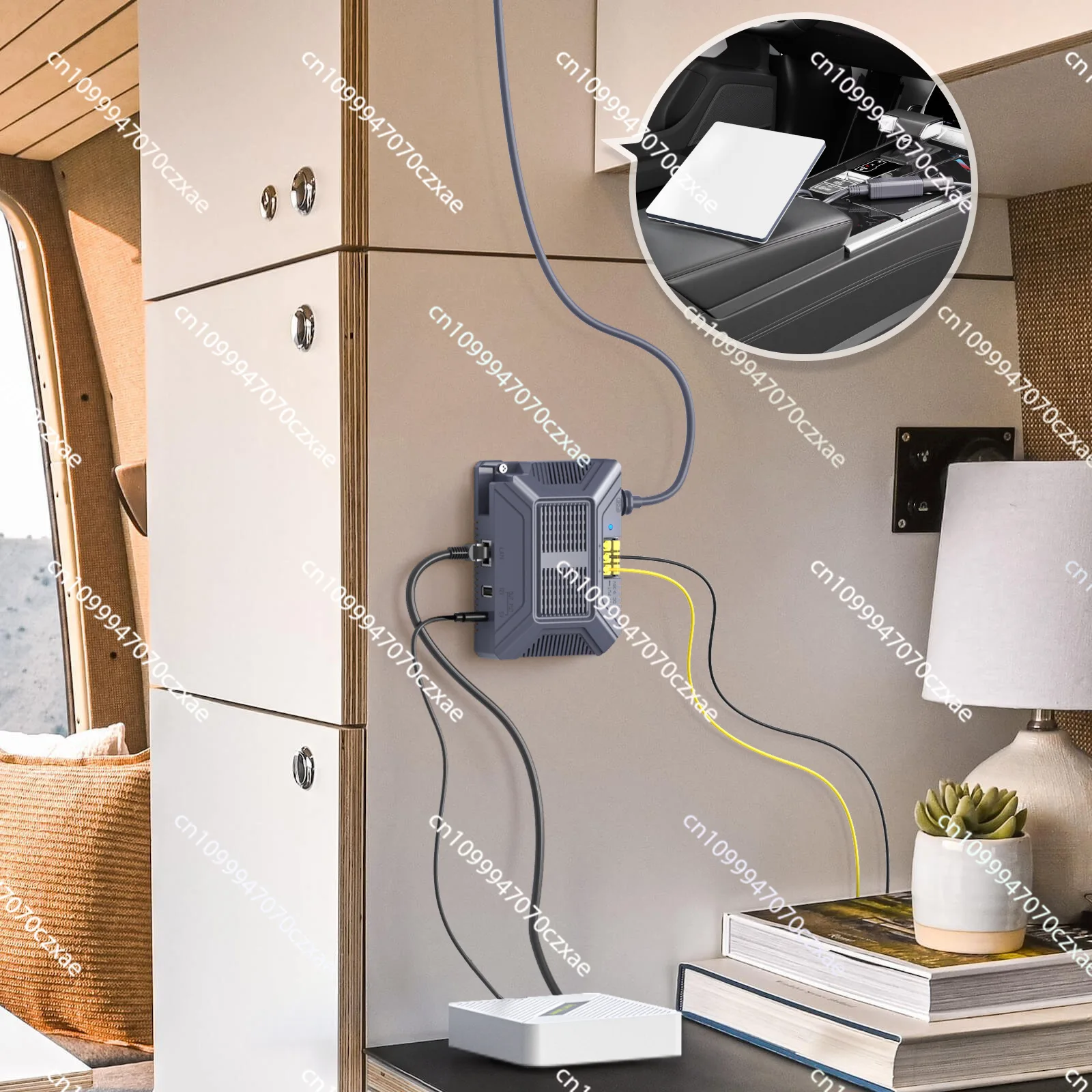 

Starlink Gen 3 5-in-1 GigE PoE Injector 200W Starlink Compatible Satellite Internet Device with Type-C and USB Output