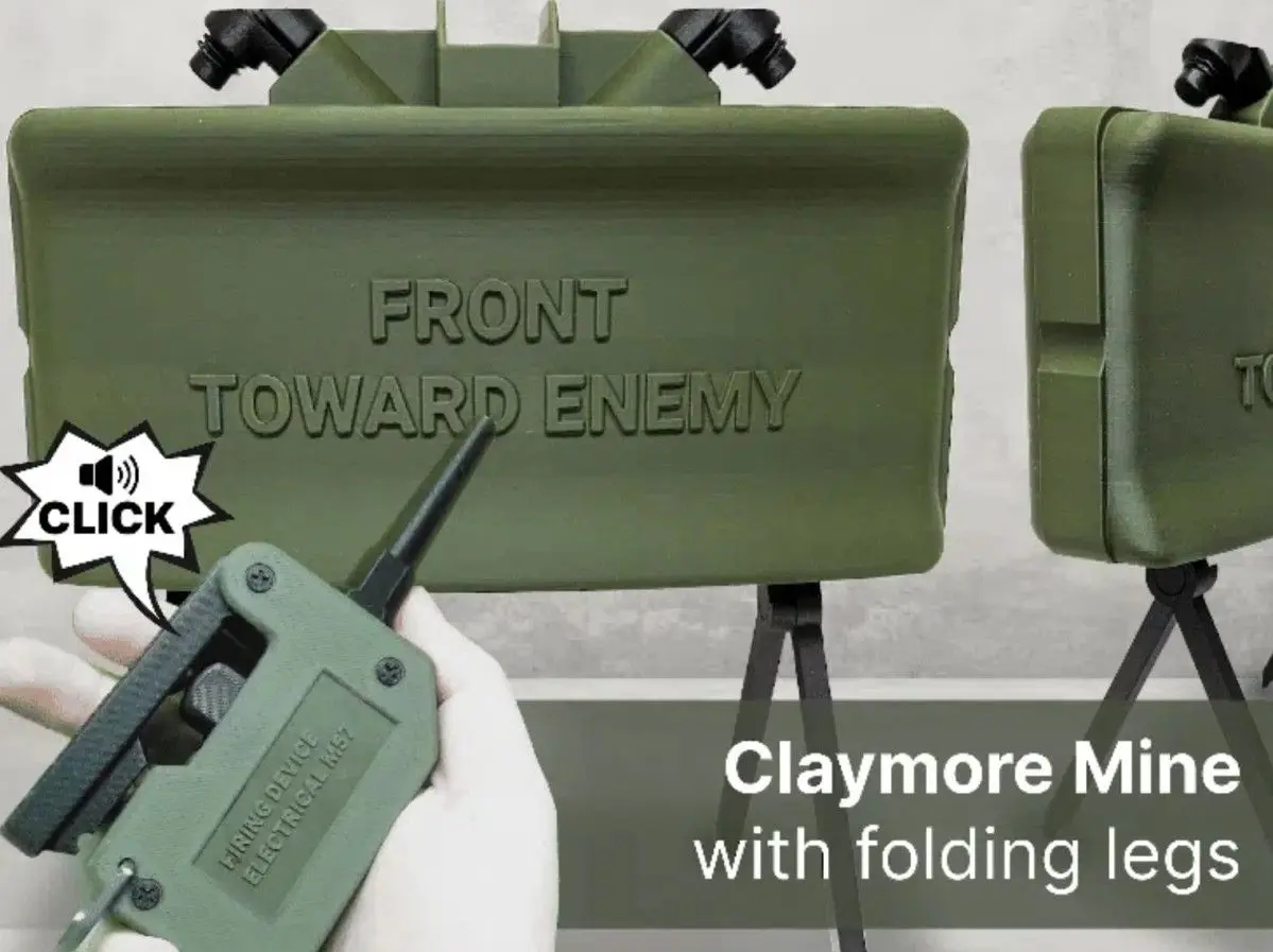 

M18A1 Claymore Anti-personnel Mine DIY Kit 3D Print Static Assembly Military Model Toy Collectible