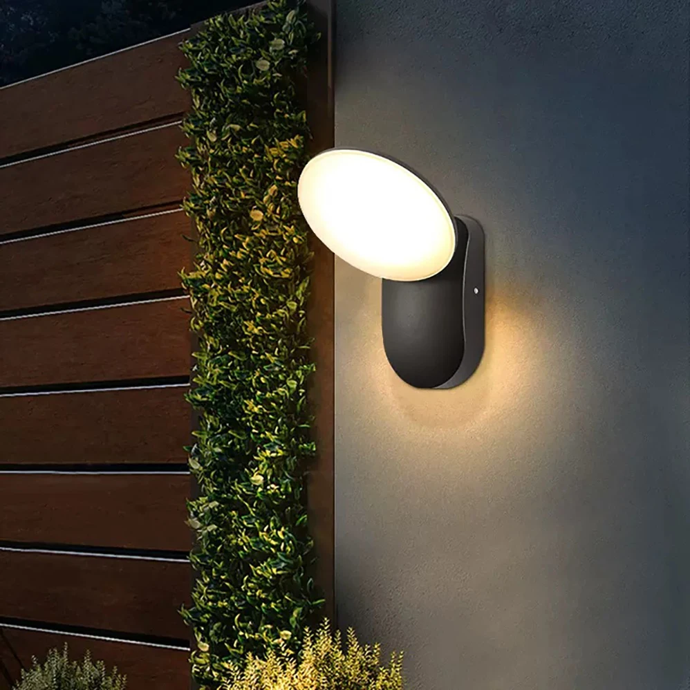 LED Wall Lamp Modern Minimalist Style Infrared Human Body Induction Indoor/Outdoor IP65 Waterproof AC85-265V 12W Lamp