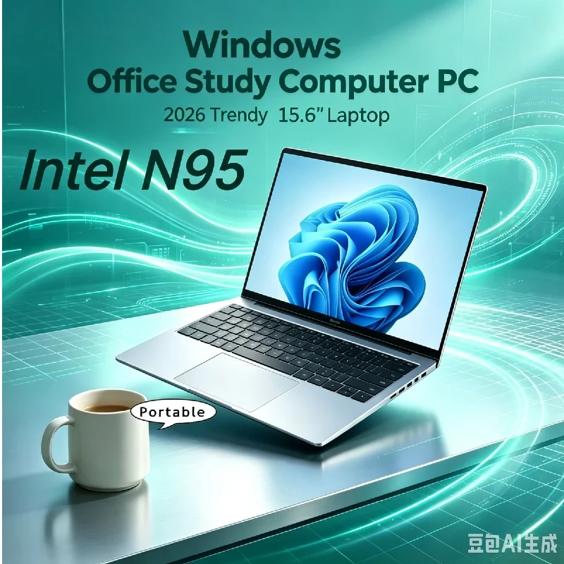 Intel N95 High Performance Notebook 15.6" DDR4 Memory 2TB SSD Large 7500mAh Battery Backlit Keyboard Fingerprint Laptop