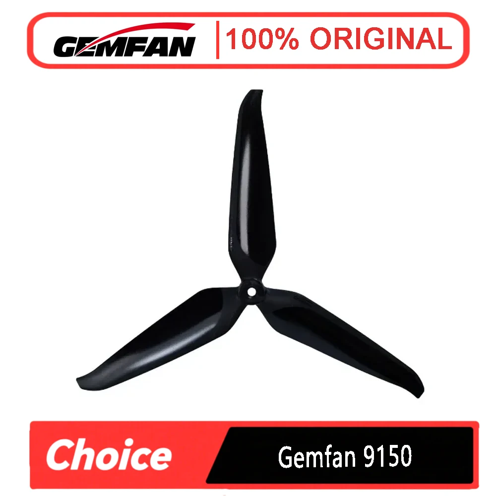 ใบพัดเจมแฟน 9150 จำนวน 2 คู่ - ขนาด 9 นิ้ว 3 ใบพัด ไนลอนผสมใยแก้ว ปรับแต่งสำหรับการบินในระดับความสูงสูง เพื่อประสิทธิภาพการบินของโดรน FPV
