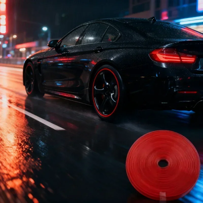 Car Wheel Rim Blades Protector Line Tire Guard Decorative Strip Rubber Moulding Trim More Color Car Sticker Styling