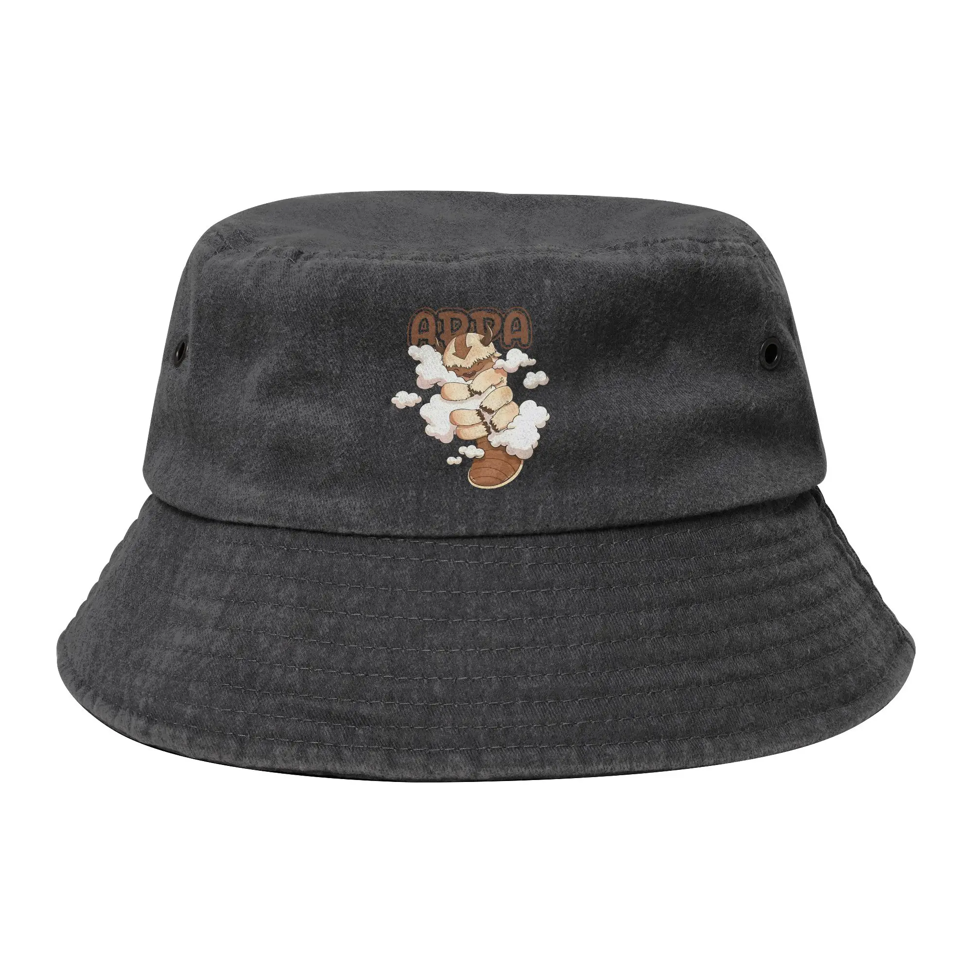 Cute Appa Avatar The Last Airbender Bucket Hats Men Women Outdoor  Distressed Washed Fishing Caps Spring Picnic  Panama Hat