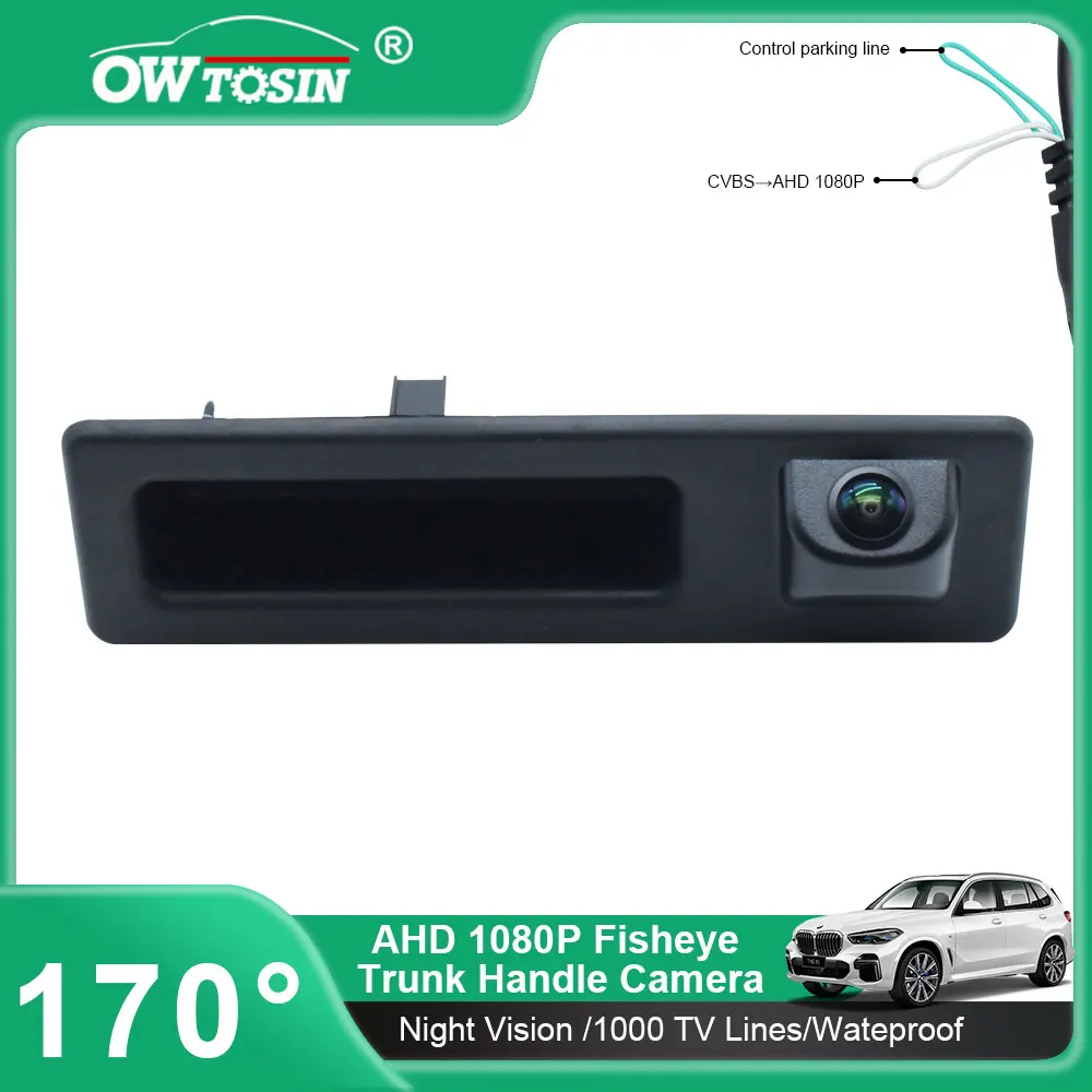 CVBS/AHD 1080P 170° Vehicle Trunk Handle Rear View Camera For BMW 5 series F10 F11 3 series F30 F31 F32 X3 F25 Reverse Camera