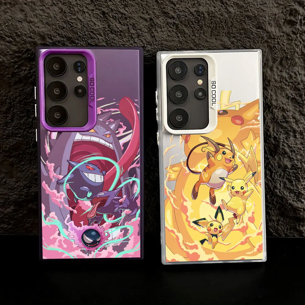 

Pokémons Gengars Pikachus Anime S25 Case For Samsung S25 S24 Ultra Carcasa For Galaxy S23 S22 S21 FE S20 Ultra Plus Phone Cover