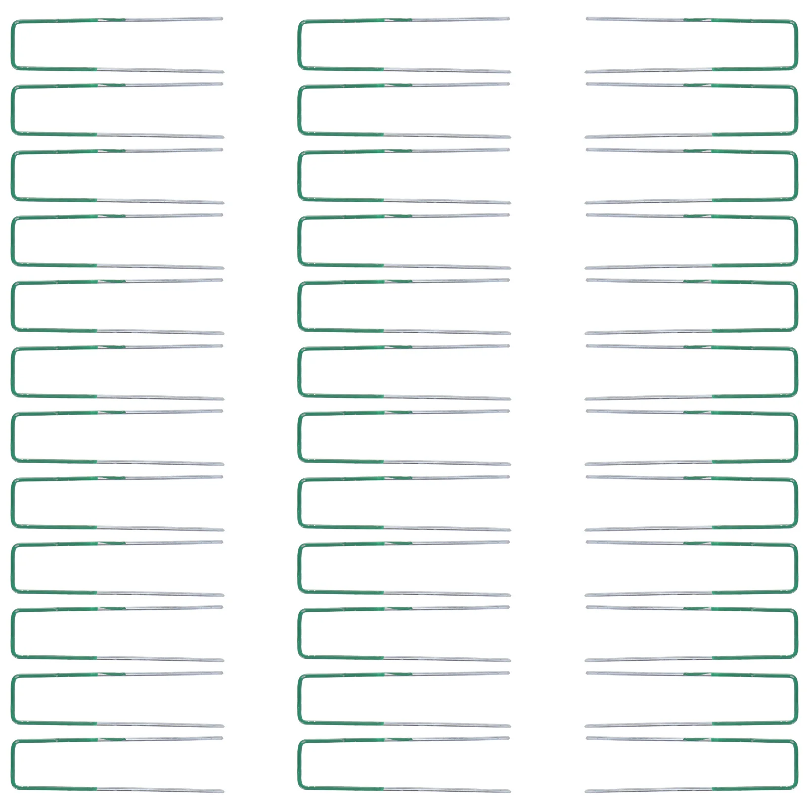 50 قطعة أوتاد معدنية مجلفنة لمشاريع الحديقة تثبيت الحديقة الفضة الأخضر مقاومة للأحماض تصميم مشطوف طويل الأمد