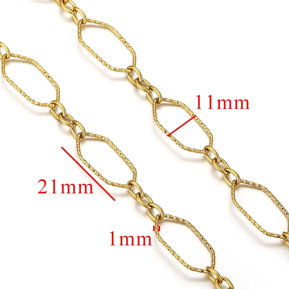 1m Stainless Steel DIY Chains, Jewelry Making Materials