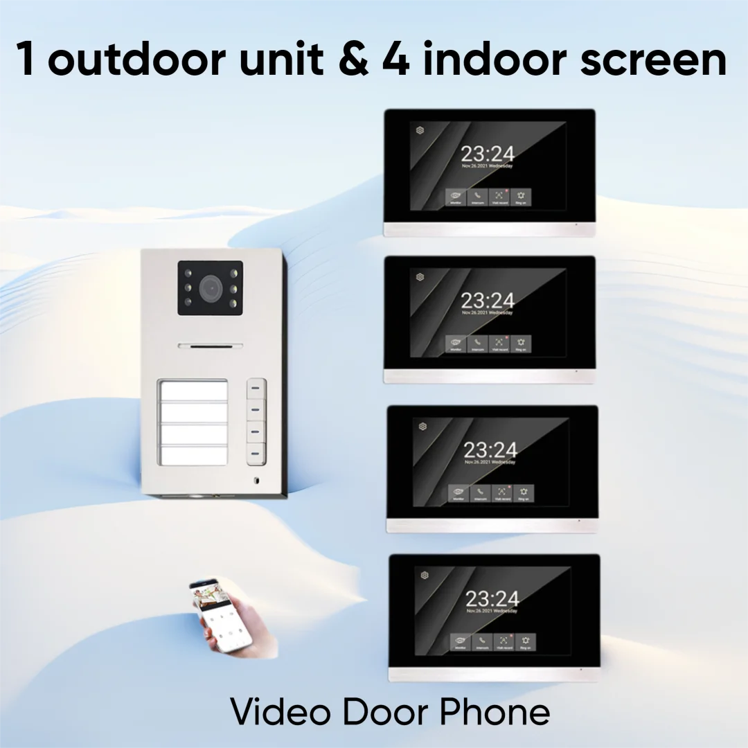 Top Quality Luxury Home Multiroom Multifunction Interphone Security Intercom System 4  s Video Doorphone