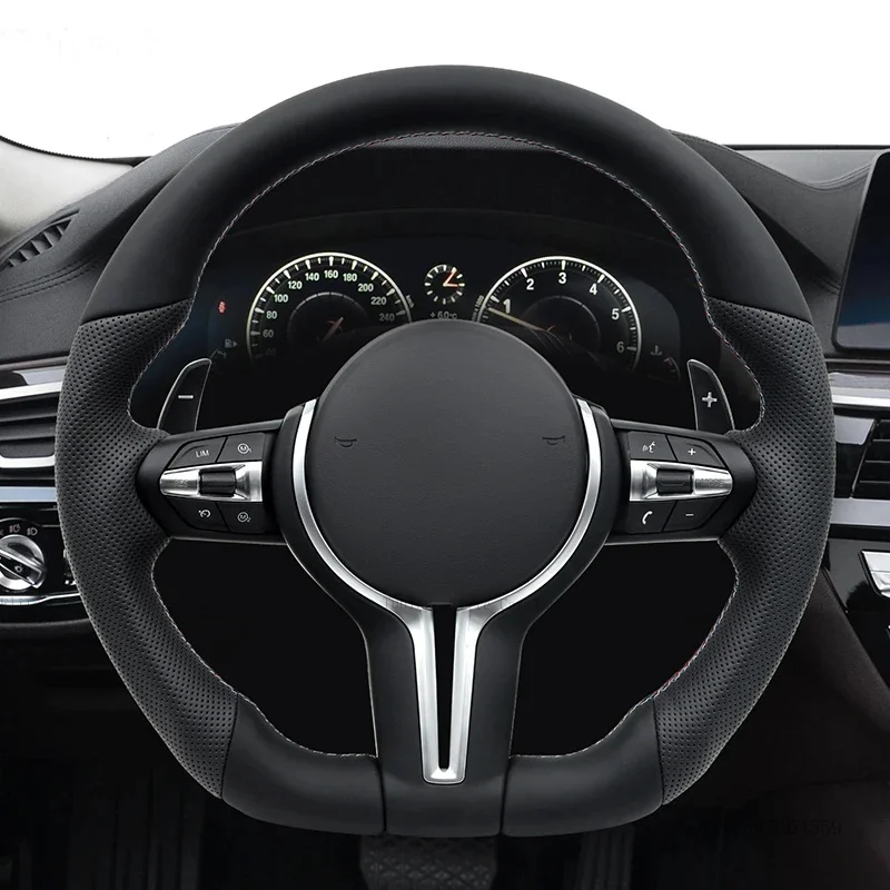 For BMW F30 F20 F22 F32 M3 F80 F25 E90 E87 X5 E70 F01 F10 Steering Wheel Black Perforated Leather M Sport Upgrade Steering Wheel view 6