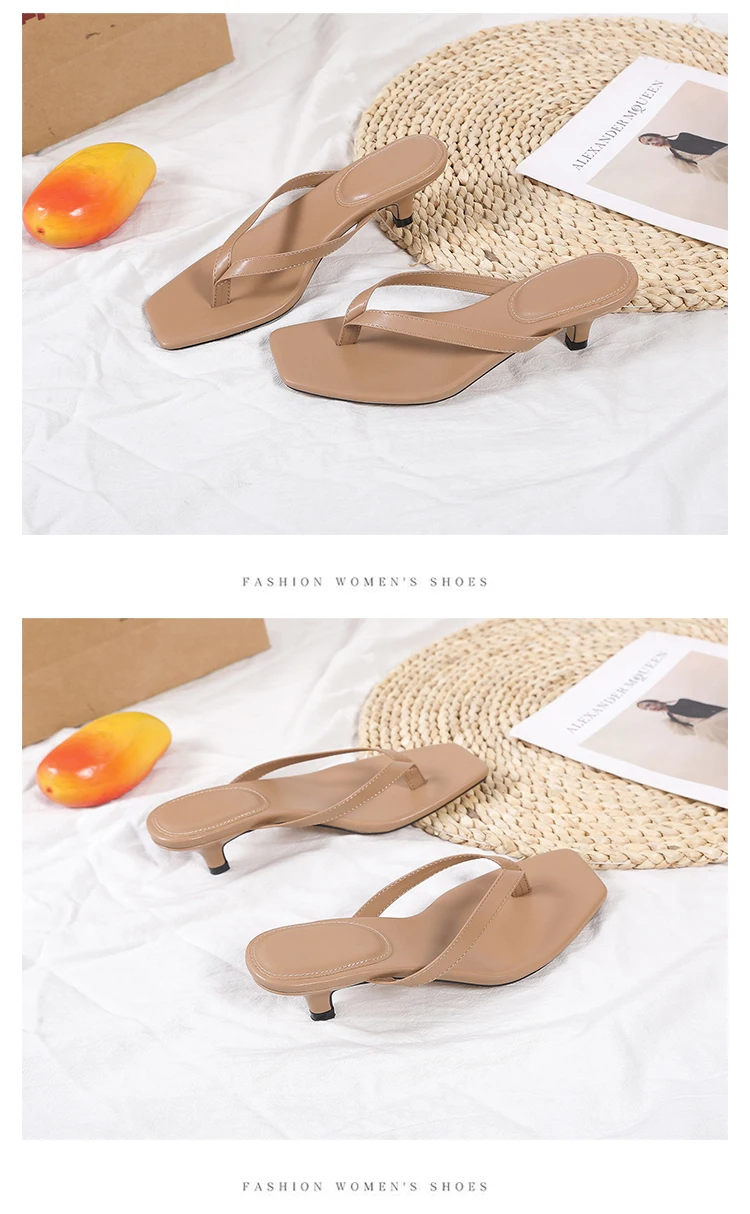 2026 Sommer Neuheiten: Damen Zehensteg-Sandalen – Bequeme Pantoletten mit niedrigem Absatz für Freizeit und Streetstyle – Detail 11
