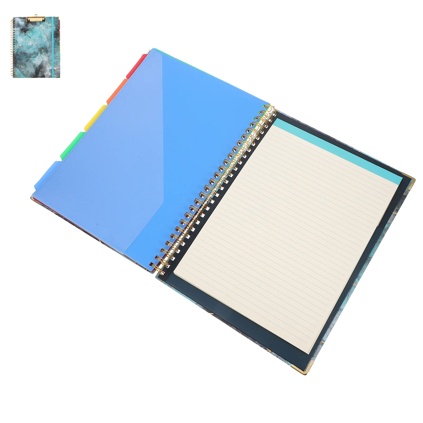 Spiral Splint Office Notepad Folders 3250X2380X200CM Paper Clipboards with Notebook Multifunctional
