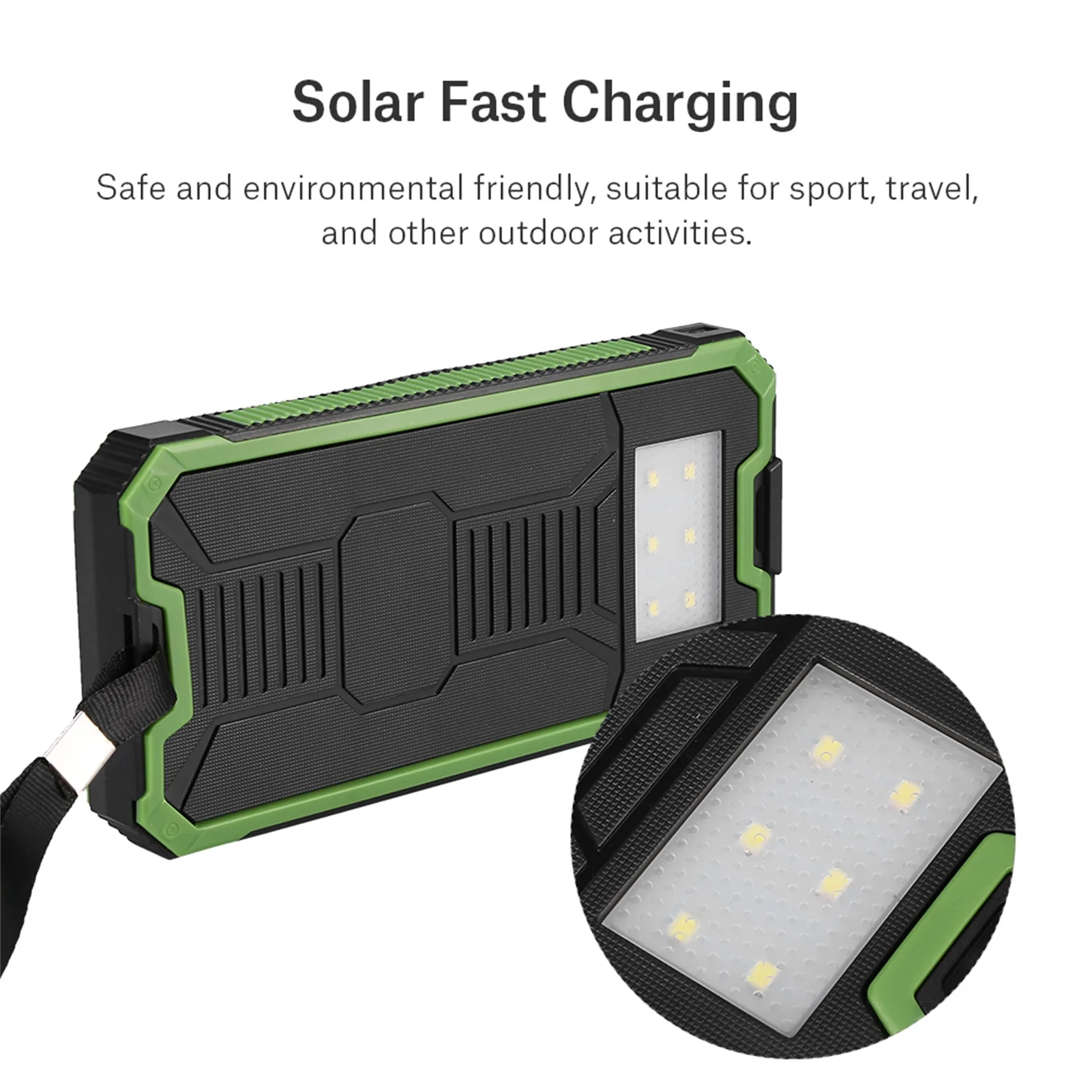 20000mAh Polar Mobile Power Bank DIY Kit - Green Dual USB Fast Charging Portable Power Case
