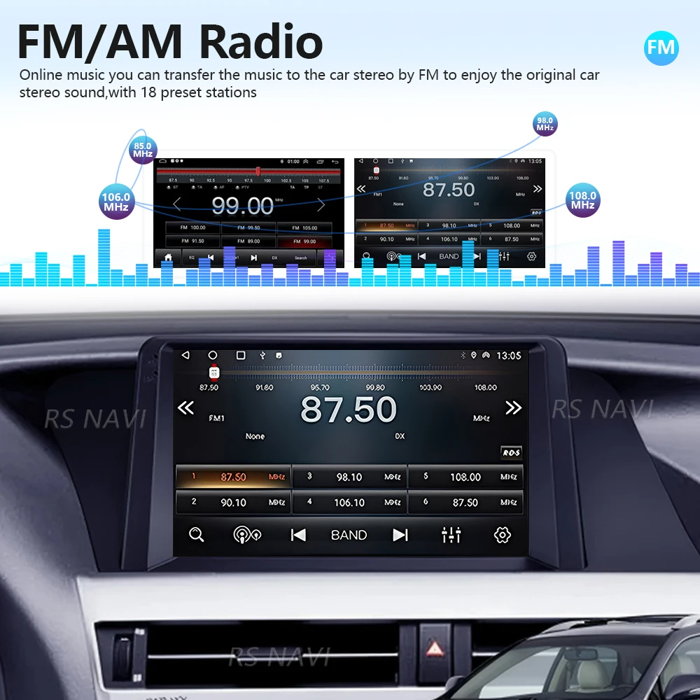 Android 16 Carplay Auto Car Radio Player For Lexus RX270 350 450 LHD 2009 - 2014 Stereo BT steering wheel Snapdragon 360 Camera view 6