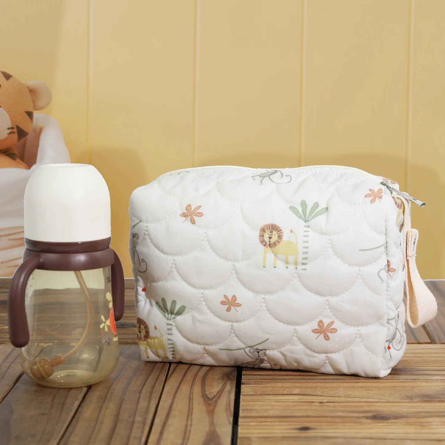 Diaper Bag Embroidery Mommy Bag Convenient Baby Bottle and Supplies Storage Bag, Diaper Storage Bag, Baby Storage Bag