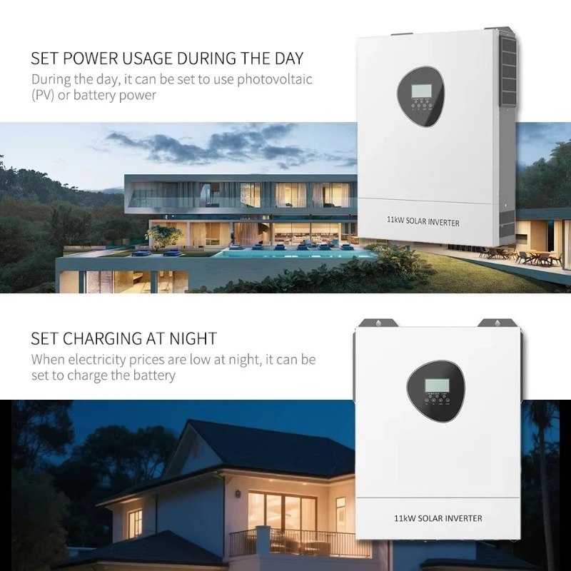 11KW Hybrid Grid-Connected Solar Inverter Single Phase 230V Warranty DualDesign 48V Battery