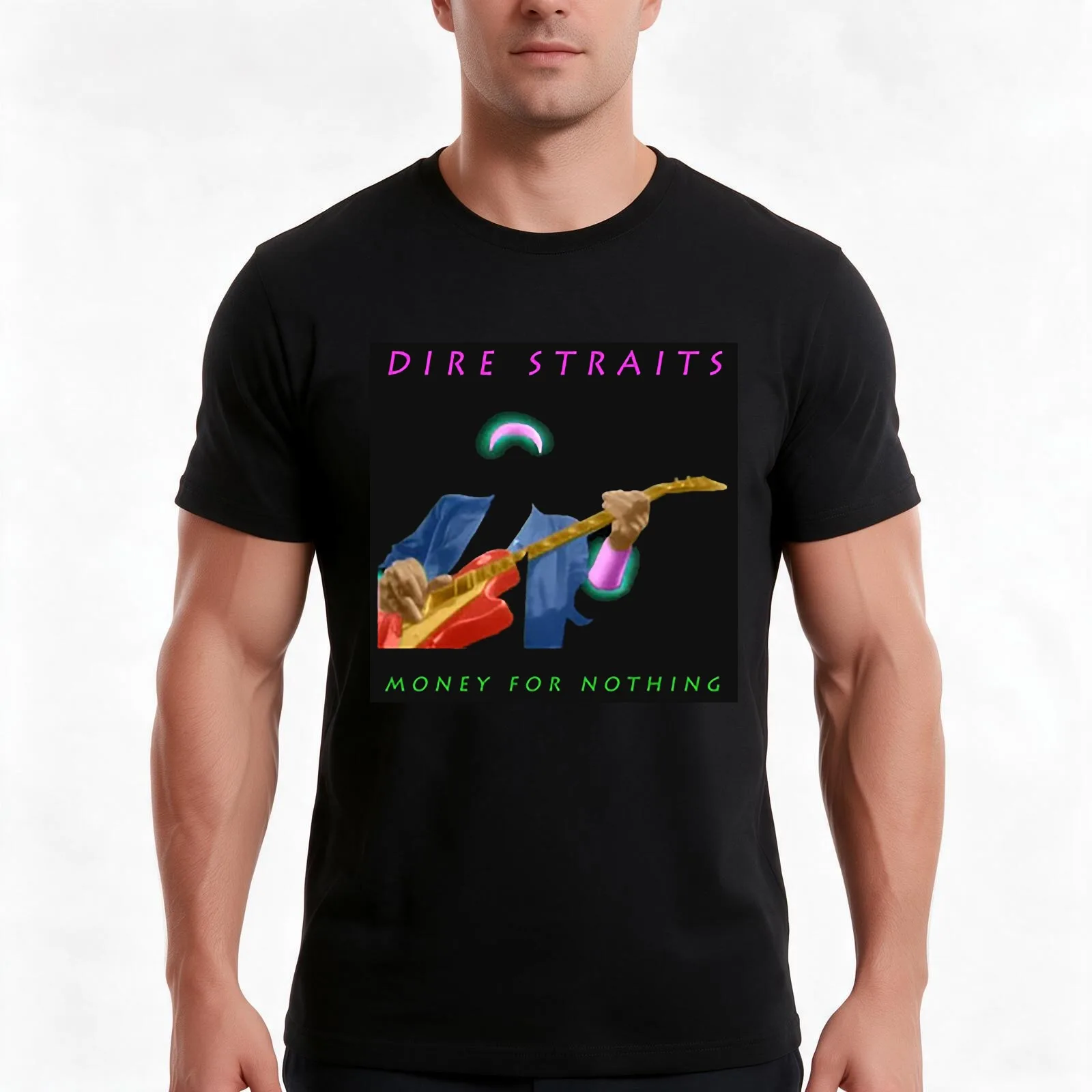 Dire straits colection - logo T-Shirt, Funny Graphic Print Tee, Unisex Cotton Casual Short Sleeve Top