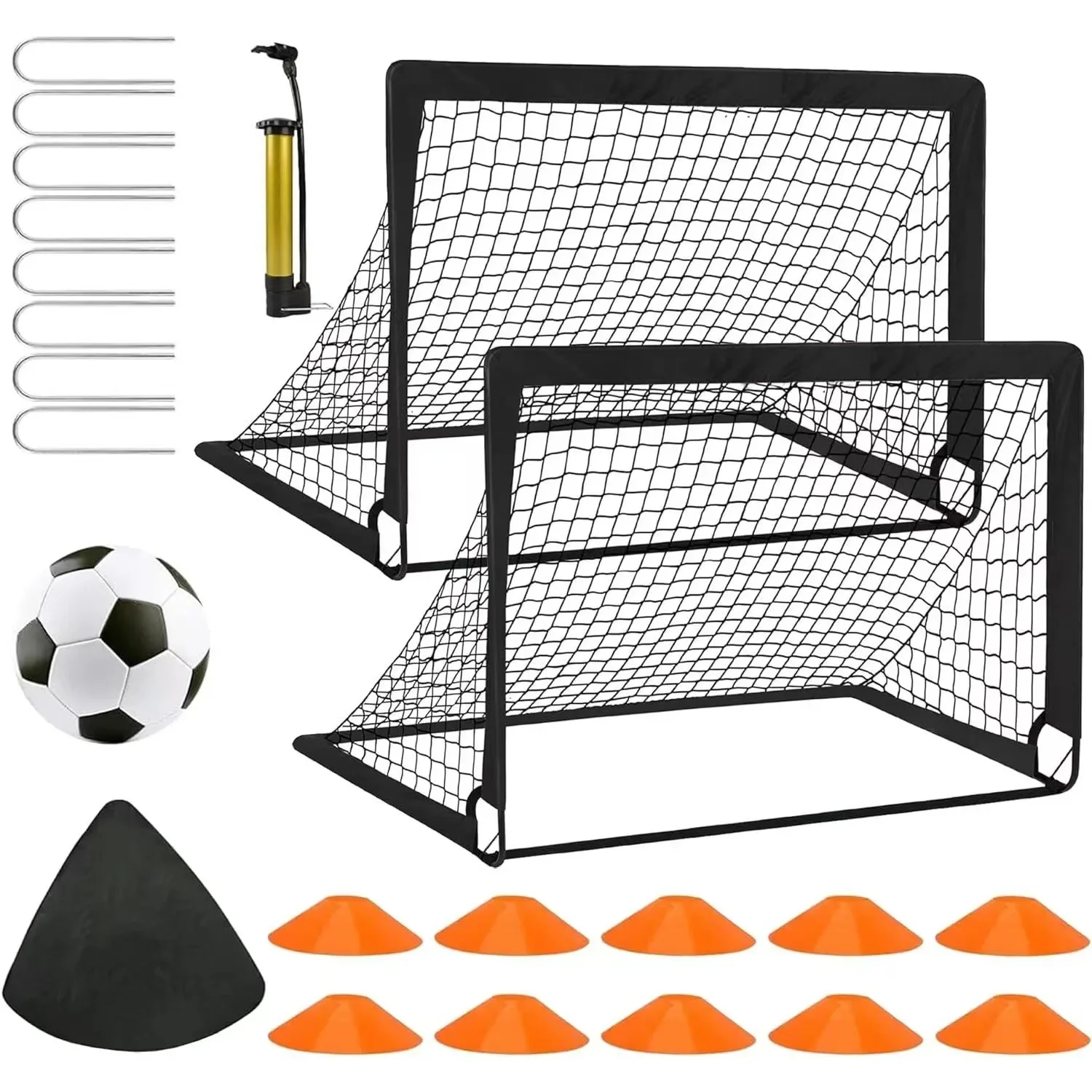 

Soccer Goal Net Folding Football Nets Training Equipment for Kids and Teens