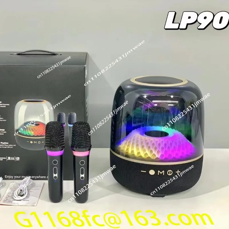Hot-selling Glazed Wireless Bluetooth Speaker, Colorful Lights Desktop Heavy Subwoofer High-quality Family Karaoke Set Singing