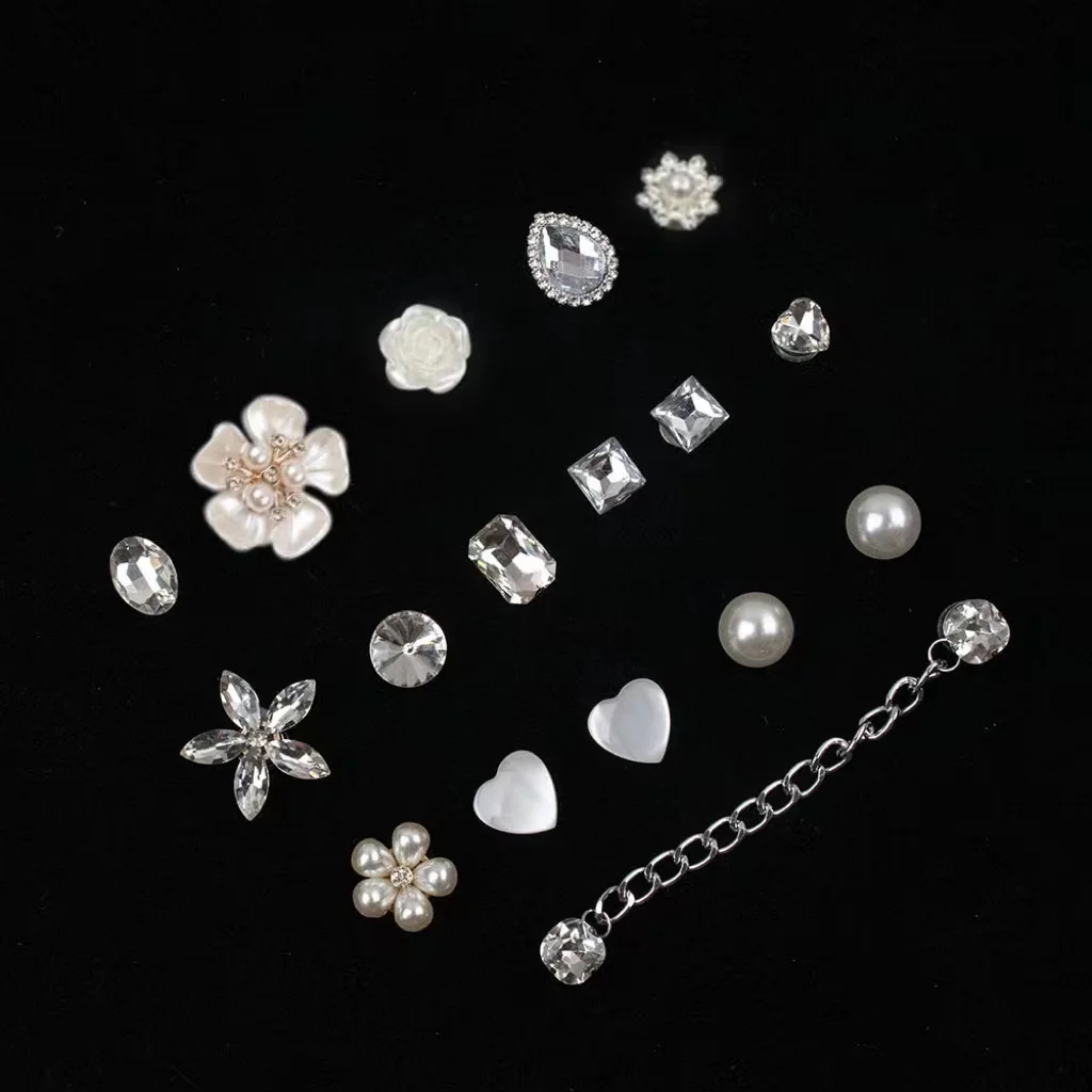 Rhinestone Design DIY Vintage Fashion Clogs Shoe Accessories Elegant Jewelry Gem Diamond for shoe Charms buckle Decor