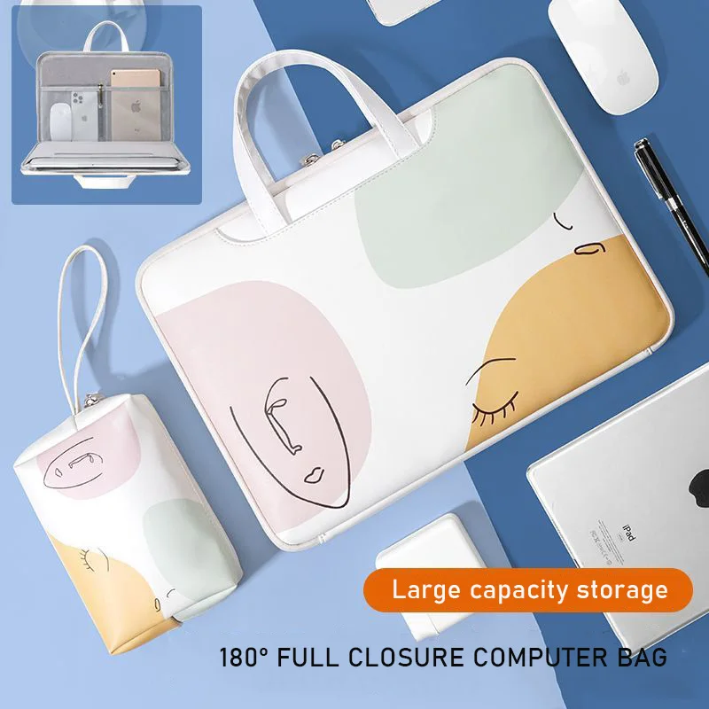 Laptop Bag 13.3 15.6 14 inch Waterproof Notebook Bag Sleeve For Macbook Case M1 Air Pro 13 15 Huawei Shoulder Handbag Briefcase