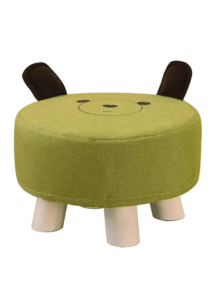 

Small stool, household bench, sofa , fashionable and creative solid wood cartoon , cute animal shoe changing ba