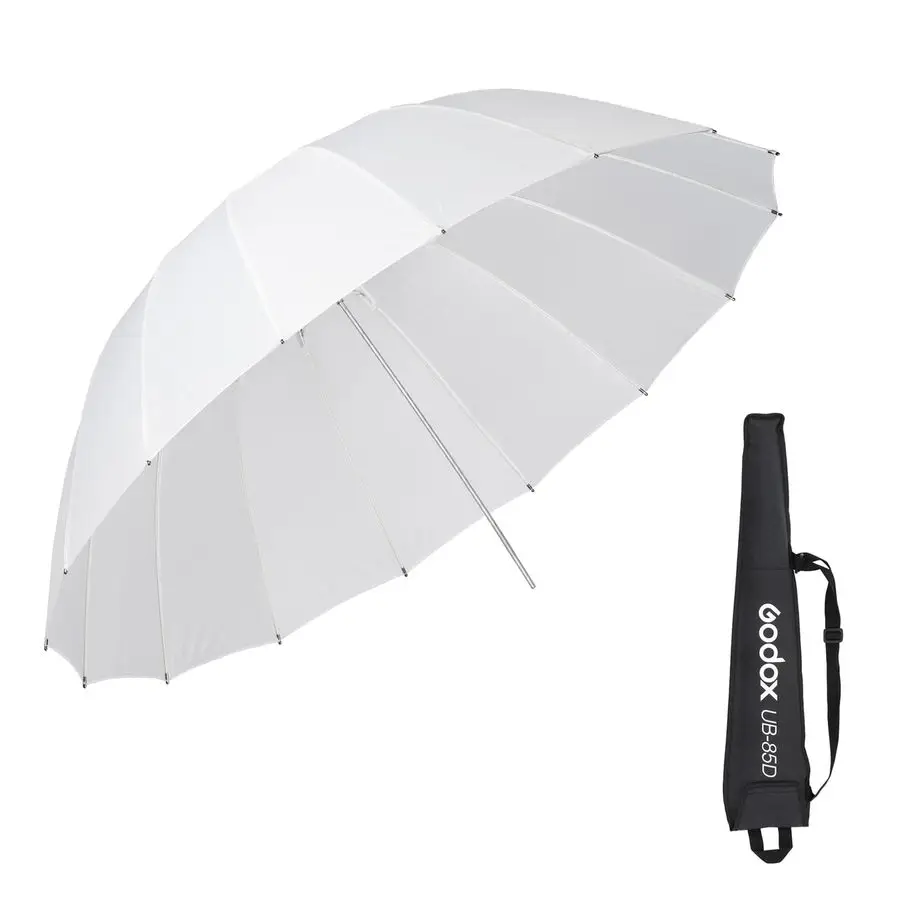 

UB85D 33.5in 85cm Parabolic Translucent Umbrella, White Shoot Through Photography Umbrella with Carry Bag Portable for Vedio Stu