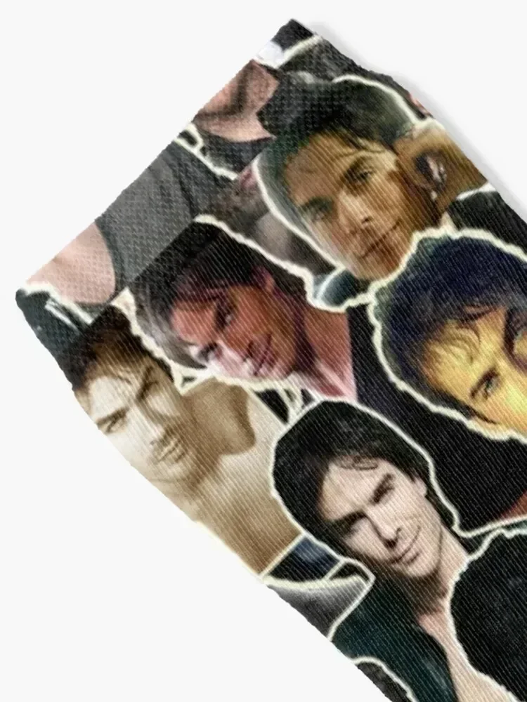 Ian Somerhalder collage Damon - Sagittarius Socks hockey compression colored anti slip football Socks Men Women's