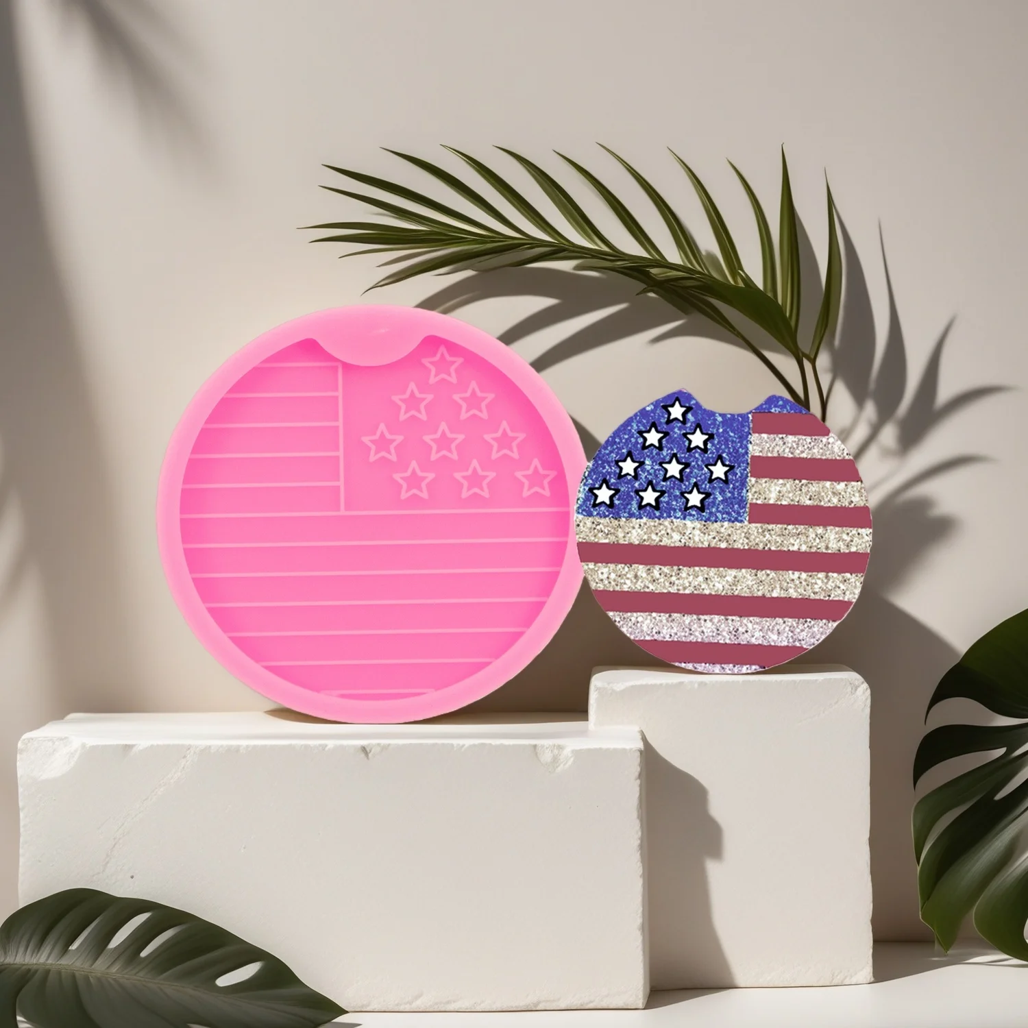 DIY Silicone Blank Car Coaster Molds Epoxy Resin Jewlery Making Tools
