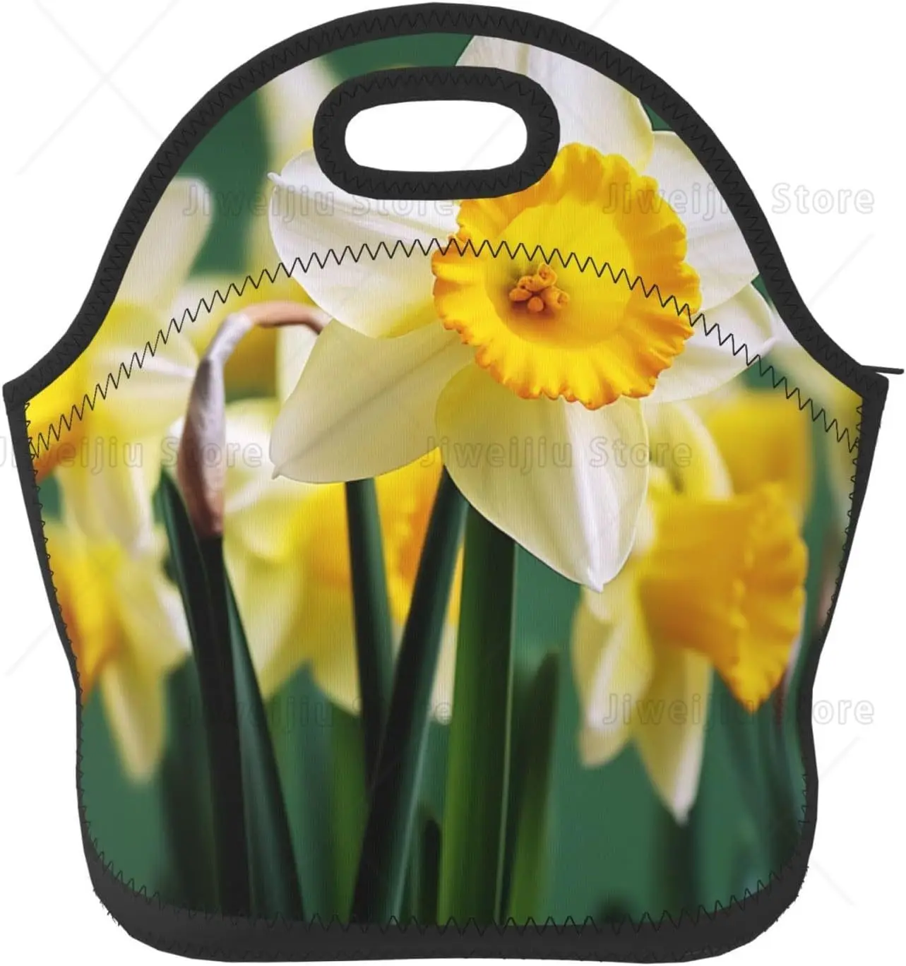 

Сумка для обеда с цветком нарцисса для женщин, изолированные сумки-тоут, многоразовая коробка для мужчин, герметичный контейнер-холодильник