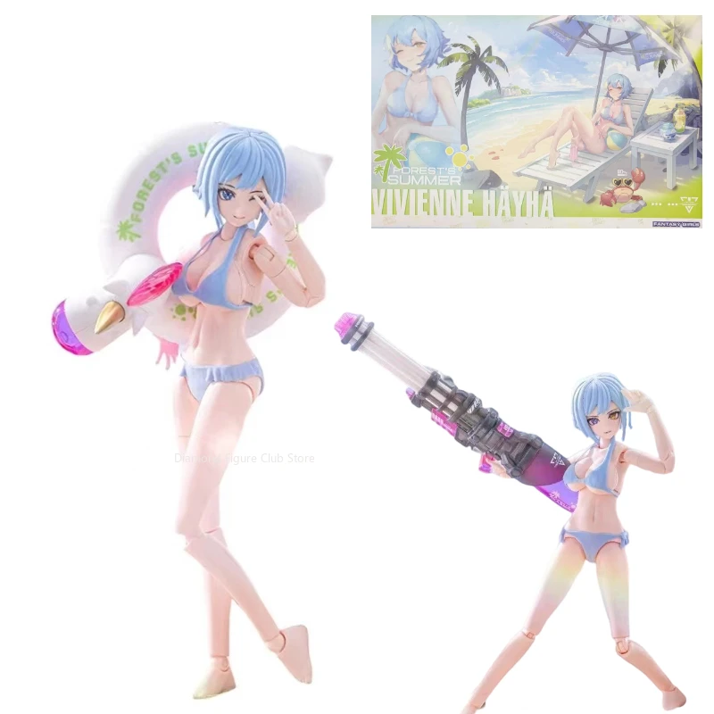 In Stock Original NUKE MATRIX Anime FOREST'S SUMMER VIVIENNE HAYHA Swimsuit Fox Hunt Mobile Suit Action Figures Toys Collection