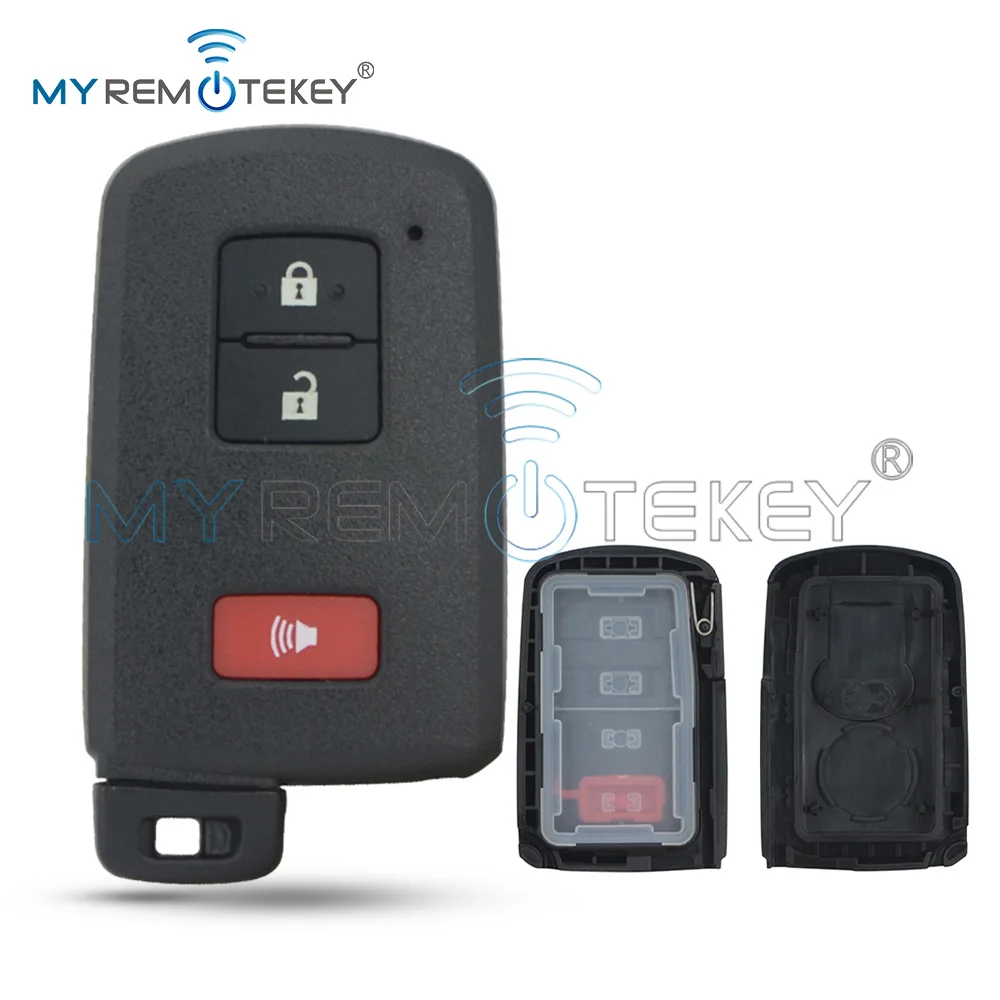 

REMTEKEY FCC HYQ14FBA Чехол для смарт-ключа с 2 кнопками и паночкой для Toyota Prius C Tacoma 2016 PN 89904-52290