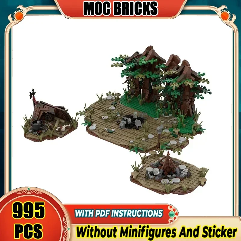 

Magical Rings Moc Building Blocks Movie Scene Near Fangorn Model Technology Bricks DIY Assembly Street View Toys Gifts