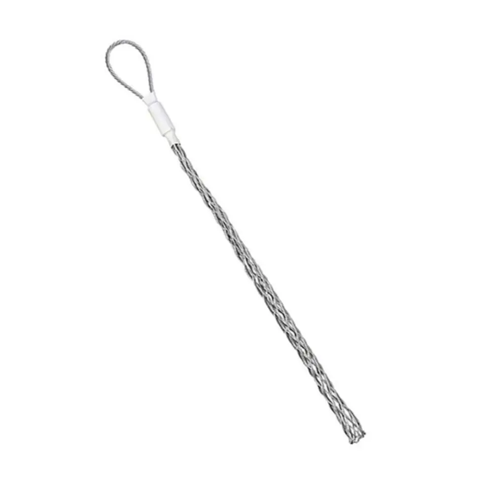 Galvanized Metal Cable Pulling Socks Anti-Slip Design Steel Mesh Wire Grips Multi-size Flexible Eye Cable Puller Pipe Conduit