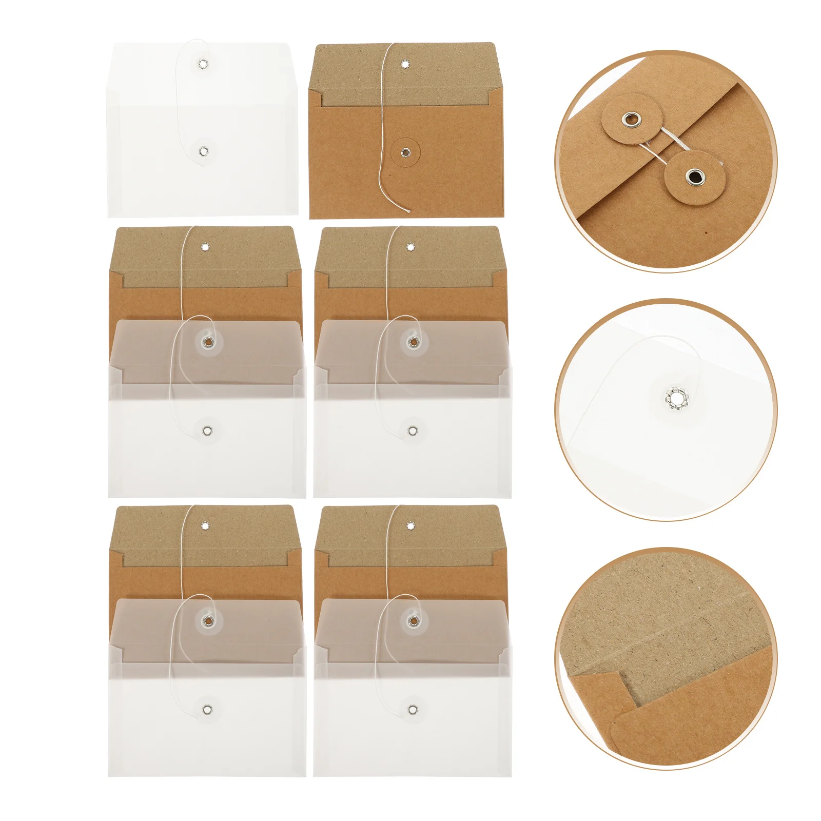 مجموعة واحدة من مظاريف الحروف الشفافة خفيفة الوزن ومحمولة وبطاقات دعوة فارغة وتصميم عملي